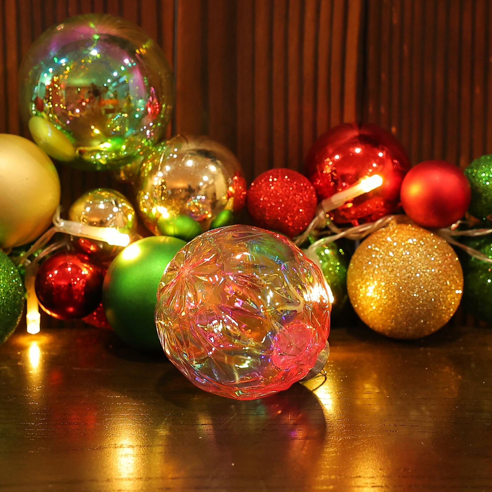 MOONET 25Pcs 2.64in Shatterproof Colored Christmas Decoration Balls Style-2